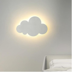 KRIPINC Wolke LED sienas lampas iekštelpās mākoņaina akrila sienas lampa iekštelpās 18 W LED sienas lampas bērnu istabas sienas lampas modernas zēniem, meitenēm, zēniem, bērniem, guļamistabai, naktsgaldiņam (silta gaisma)