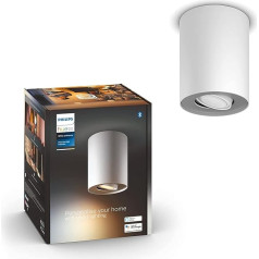 Philips Hue White Ambiance Pillar Spot 1 spuldze balta, 250 lm, pagarinājums, aptumšojama, visi baltie toņi, kontrolējama ar lietotni, saderīga ar Amazon Alexa (Echo, Echo Dot)