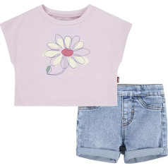 Levi's Baby Girl Tee un īsās komplekts Sgss241 Atbilstoši apģērbi