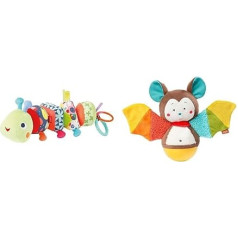 Fehn 055399 Aktivitāte Puzzle Caterpillar Colour Friends - Motorisko prasmju rotaļlieta satveršanai un stāvēšanai Baby Bat - stāvoša figūra Motorisko prasmju rotaļlieta satveršanai