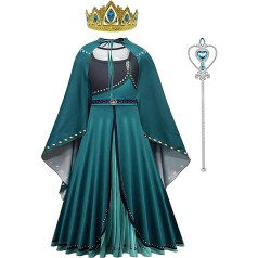 Lito Angels Princess Queen Anna Coronation Costume Dress for Kids Girls Frozen Coronation Dress Fancy Dress Green