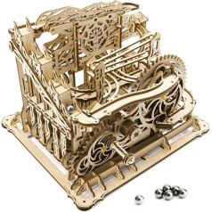 Own1one Marble Run 3D Wooden Puzzle for Adults, Mechanical Marble Run Wooden Puzzle Construction Kits for Children and Adults