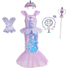 Lito Angels princese nāras Ariel kostīms Fancy Dress kleita ar aksesuāriem bērniem meitenēm izmērs no 3 līdz 10 gadiem