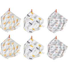 Healifty Pack of 6 Baby Pee Training Pants Mazgājamas mīkstas autiņbiksītes Ūdensnecaurlaidīga autiņbiksīšu apakšveļa maziem bērniem, izmērs 110