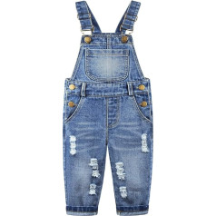 Kidscool kosmoso mielas 4 kišenės elastingas kojų kūdikis mažylis suplėšyti džinsai Jumpsuit