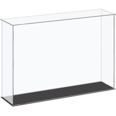 ieguves karte Akrila displeja lieta Plastmasas kaste Cube uzglabāšanas kaste Skaidrs mazs putekļu necaurlaidīgs 41x11x30.5cm kolekcionējams