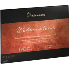 Hahnemuhle The Collection 100% kokvilnas akvareļkrāsas spilventiņš, 24 x 32 cm, 640 g/m²