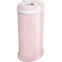 Ubbi Steel Odor Locking Nappy Disposal Bin, nav nepieciešams īpašs maisiņš Naudas taupīšana, apbalvojumu iegūšana, modernā dizaina reģistra reģistrs Must-Have Diaper Pail, Blush Pink, 1 iepakojums