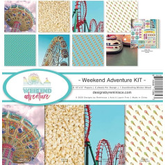 Reminisce Weekend Adventure Scrapbook komplekts Papercrafts, krāsaina palete