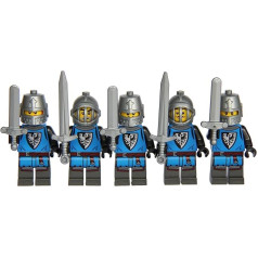 LEGO bruņinieku minifigūriņas Hawk Knight Lion Knight Figūriņas Black Falcon Knights (5 Hawk Knights (Grey), daudzkrāsains)