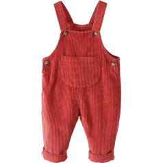 FEOYA Baby Cord Dungarees Ribbed Velvet Toddler Bodysuit Unisex darba bikses Bērnu bikšturi ar kabatām vispārējo bikses zēni meitenes pogas apģērbs jaundzimušo Dungarees pavasarī rudens