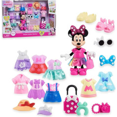 Disney Minnie Fashion, 25 gabali, ieskaitot 1 Minnijas figūriņu ar locītavām, 15 cm, tērpiem un aksesuāriem, rotaļlieta bērniem no 3 gadu vecuma, GIOCHI PREZIOSI, MCN30