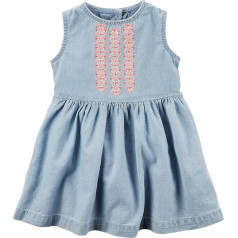 Carter's Baby Girls' Chambray izšūta kleita