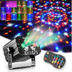 Disco Light, Party Decoration, Disco Light, DJ Light, Music Controlled with Remote Control, USB 61, Various Patterns Disco Ball for Karaoke, Family Reunion, Wedding, Kids, Birthday