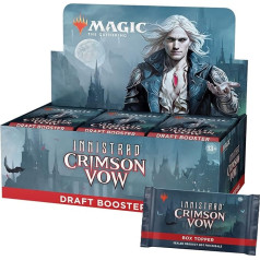 Magic the Gathering Innistrad Blood Red Waistband Draft Booster displejs, 36 pastiprinātāji un kastes papildinājumi