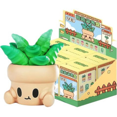 Aven Rabbit Hugging Succulents Series Blind Box Figure Toy (8 gab.)