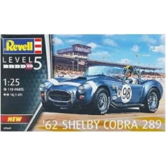 Revell RV67669 67669 Modeļu komplekts AC Cobra 289 Ford Faithful Model Kit for Experts with Basic Accessories, Unpainted