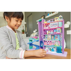 Polly Pocket - Pollyville Grande Galleria Shopping Palace leļļu mājas rotaļlieta, no 4 gadiem, standarta iepakojums, daudzkrāsains