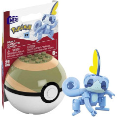 Mega Construx Pokemon 17. sērijas Sobble figūriņu būvēšanas komplekts ar ligzdu Poke bumbu