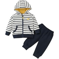 Zēnu jaka ar kapuci Baby Coat Hooded Hooded Garām piedurknēm + bikses Pavasaris Rudens Meitenes Jaundzimušo jaundzimušo toddler Silts bērnu komplekts Apģērbi