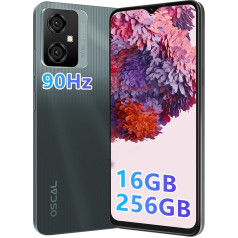 OSCAL viedtālrunis bez līguma, 16GB + 256GB, Tiger10 Android 13 Mobilais telefons lēts, Octa Core 90Hz 6,56 collu HD+ displejs, 5180 mAh 50MP kamera, pirkstu nospiedumi, GPS, Dual SIM 4G Simlock-Free Mobile