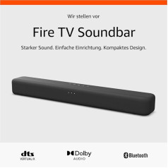 Prezentējam Amazon Fire TV Soundbar, 2.0 skaļruni ar DTS Virtual: X un Dolby Audio, Bluetooth atbalstu