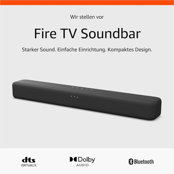 Prezentējam Amazon Fire TV Soundbar, 2.0 skaļruni ar DTS Virtual: X un Dolby Audio, Bluetooth atbalstu