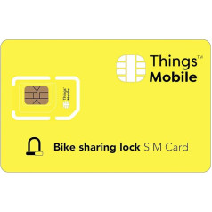 IOT/M2M SIM karte BIKE SHARING LOCK - Things Mobile - Things Mobile - Vispasaules tīkla pārklājums, vairāku pakalpojumu sniedzēju tīkls GSM/2G/3G/4G bez fiksētām izmaksām. €10 kredīts iekļauts