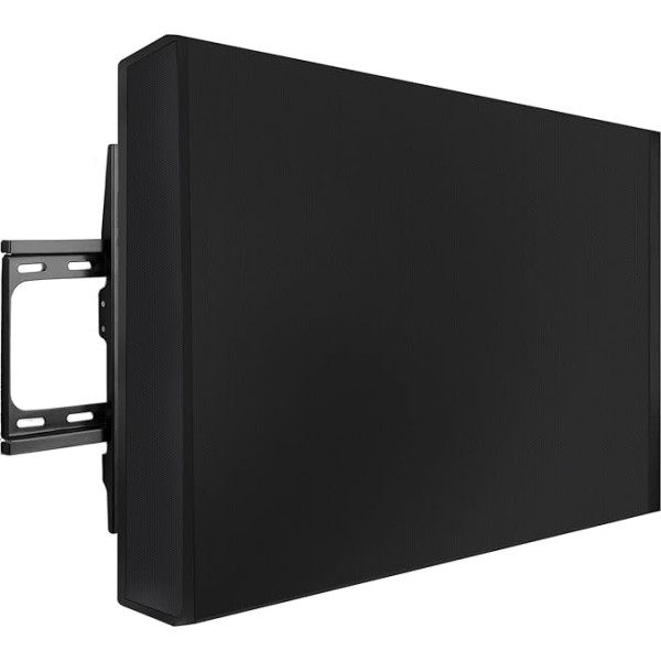 MaxAwe 50 - 52 collu āra TV vāks, 52 x 33 x 5 collu (132 x 84 x 14 cm) TV vāks izmantošanai ārpus telpām, izturīgs pret laikapstākļiem, universāls ekrāna aizsargs, melns
