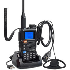 Quansheng UV5R Plus VHF UHF 5W Walkie Talkie lādētājs uzlādējamas baterijas divvirzienu radio ar austiņu pārgājieniem kempinga ceļojumiem