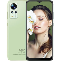 CUBOT Note 30 viedtālrunis bez līguma 4GB RAM + 64GB ROM TF karte 256GB paplašināt 6,52 collu ekrāns 20MP kamera 4000mAh Android mobilais tālrunis Octa-Core/4G Dual SIM/GPS/Face ID - Zaļš