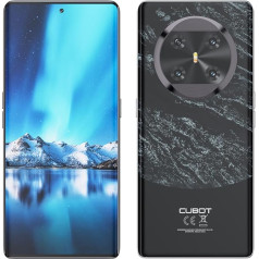 Cubot X90 viedtālrunis ar 6,6 collu FHD+ 120 Hz displeju, 16 GB RAM un 256 GB atmiņas, 100 MP kamera, 5100 mAh akumulators, Android 14, OctaCore procesors, melns