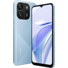 Blackview Wave 6C 4G viedtālrunis bez līguma, 6,5 collu HD+, astoņkodolu 4GB + 32GB (1TB ārējais SD), 5MP + 8MP, 5100mAh akumulators, Android 13 Dual SIM, Smart-K Box skaļrunis, GPS Blue