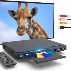 DVD atskaņotājs televizoram, HDMI DVD atskaņotāji atbalsta PAL/NTSC, bezreģionāls CD-DVD atskaņotājs ar karaoke pieslēgvietām, USB ieeja, HDMI un AV kabeļi