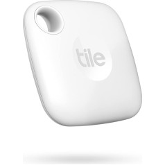 Tile Mate Bluetooth atslēgu meklētājs, 1 iepakojums, 60 m darbības rādiuss, ietver kopienas meklēšanas funkciju, iOS un Android lietotne, saderīgs ar Alexa un Google Home, balts