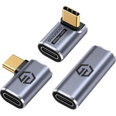 GRAUGEAR USB-C savienotājs, 3 gabali, zibens ātrgaitas 40 Gbps datu pārraide, USB 4.0, divpusēja USB-C pārraide, universāla saderība, USB C uz USB C adapteris