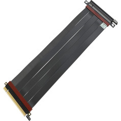 LINKUP - Ultra PCIe 4.0 X16 Riser kabelis (RTX4090, RX6950XT, x570, B550, Z690 testēts), ekranēts, vertikāls spēļu PCI Express Gen4 stiprinājums, taisns sieviešu savienotājs (30 cm), 3.0 Gen3 un TT saderīgs