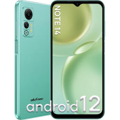 Ulefone Note 14 viedtālrunis bez līguma, 7GB + 16GB/128GB paplašināms, 6,52 collu HD+ displejs, 4500 mAh mobilais tālrunis bez līguma, Android 12 lēts 4G viedtālrunis, 8MP + 5MP, Dual SIM 3 slots, Face