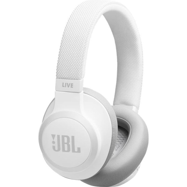 JBL Live 650BT bezvadu austiņas, ar aproci, binaurālas, 16-20 000 Hz, 32 Ohm, baltas krāsas