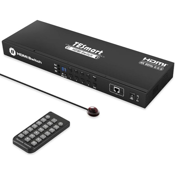 TESmart HDMI komutators sadalītājs 2/3/4/5/8/16 portiem Atbalsta HD 4K 3D 1080P Xbox/PS4/HDTV/Blu-Ray/DVD/DVR atskaņotājs u.c.