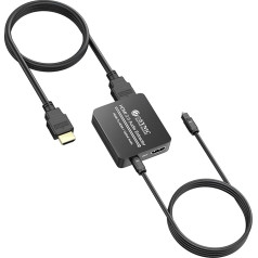 eSynic HDMI audio ekstraktors 4Kx2K@60Hz no HDMI uz optisko audio adapteri ar Dolby DST atbalstu PS5