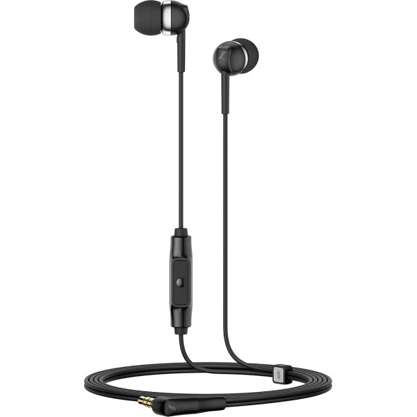 Sennheiser CX 80 S CX 80S In-Ear austiņas ar integrētu tālvadības pulti melnas, mazas