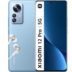 Xiaomi 12 Pro viedtālrunis + austiņas, 12 + 256 GB mobilais tālrunis bez līguma, 6,73 collu 120 Hz AMOLED displejs, Snapdragon 8 Gen 1, 50 MP trīskāršā kamera, 4600 mAh, 120 W Xiaomi HyperCharge, zils