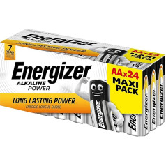 Energizer baterijas AA, sārma baterijas, 24 gab.