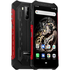 Ulefone Armor X5 4G āra viedtālrunis bez līguma, MTK6763 Octa-Core 3GB RAM 32GB ROM, Android 9.0 5,5 collu ekrāns, IP68 / IP69K izturīgs mobilais tālrunis, Dual SIM, 13 MP + 5 MP + 2MP, 5000 mAh akumulators, GPS NFC, sarkans