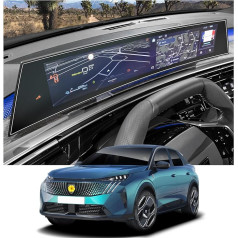 CDEFG Savietojams ar Peugeot 3008 P64 E-3008 2024 I-Cockpit Navigation + Instrument Panel Protective Film 21 Inch 4H Scratch-Resistant GPS Screen Protector Navigation Film E3008 GT Accessories [Pack