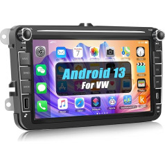 [1+32G] CAMECHO Android 13 auto radio VW Golf 5 6 Touran Polo Touran radio ar satelīta navigāciju, 8 collu ekrāna skārienjūtīgais displejs, auto radio ar Bluetooth RDS FM navigācija GPS WiFi USB Canbus