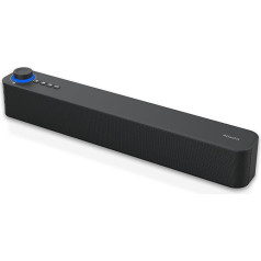 Atlantis Soundbar PC 20 W, PC skaļrunis, Jack 3,5 mm + Bluetooth 5.3 viedtālrunim, FireTV, atskaņotājs, akumulators, 2400 MHA, FM radio, PC skaļrunis, portatīvais, TV, viedtālrunis 420 x 60 x 74 mm P003-C0820-B