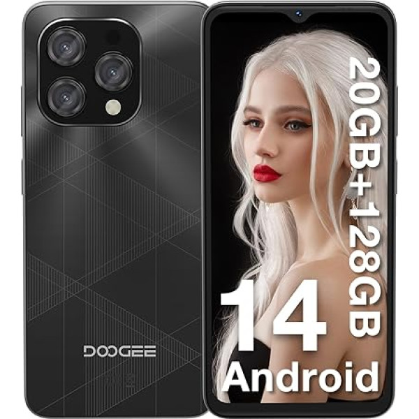 DOOGEE N55 Plus mobilusis telefonas, 20GB RAM + 128GB ROM (TF 1TB) 