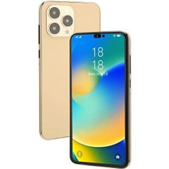 Bewinner Mobilais tālrunis bez līguma, 6,1 collas viedtālrunis bez līguma, Android 10 ar divām SIM kartēm 3G Lēts mobilais tālrunis 2G + 32G, 5MP + 8MP kameras Atbalsta sejas atbloķēšanu, 4000 mAh akumulators (Zelta)